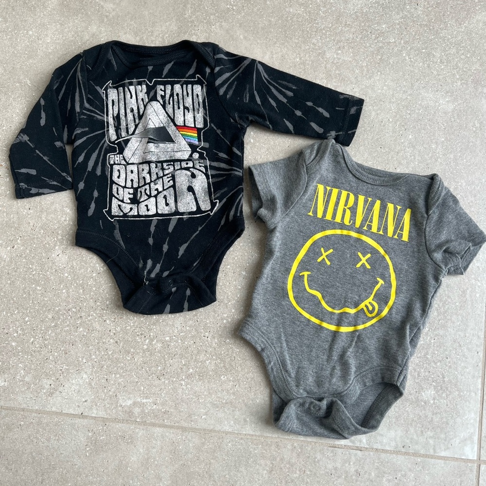 Music Band Onesies (Nirvana & Pink Floyd)